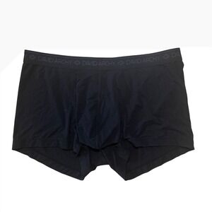 David Archy Mens Black Modal Dual Pouch Boxer Briefs Underwear Size Medium